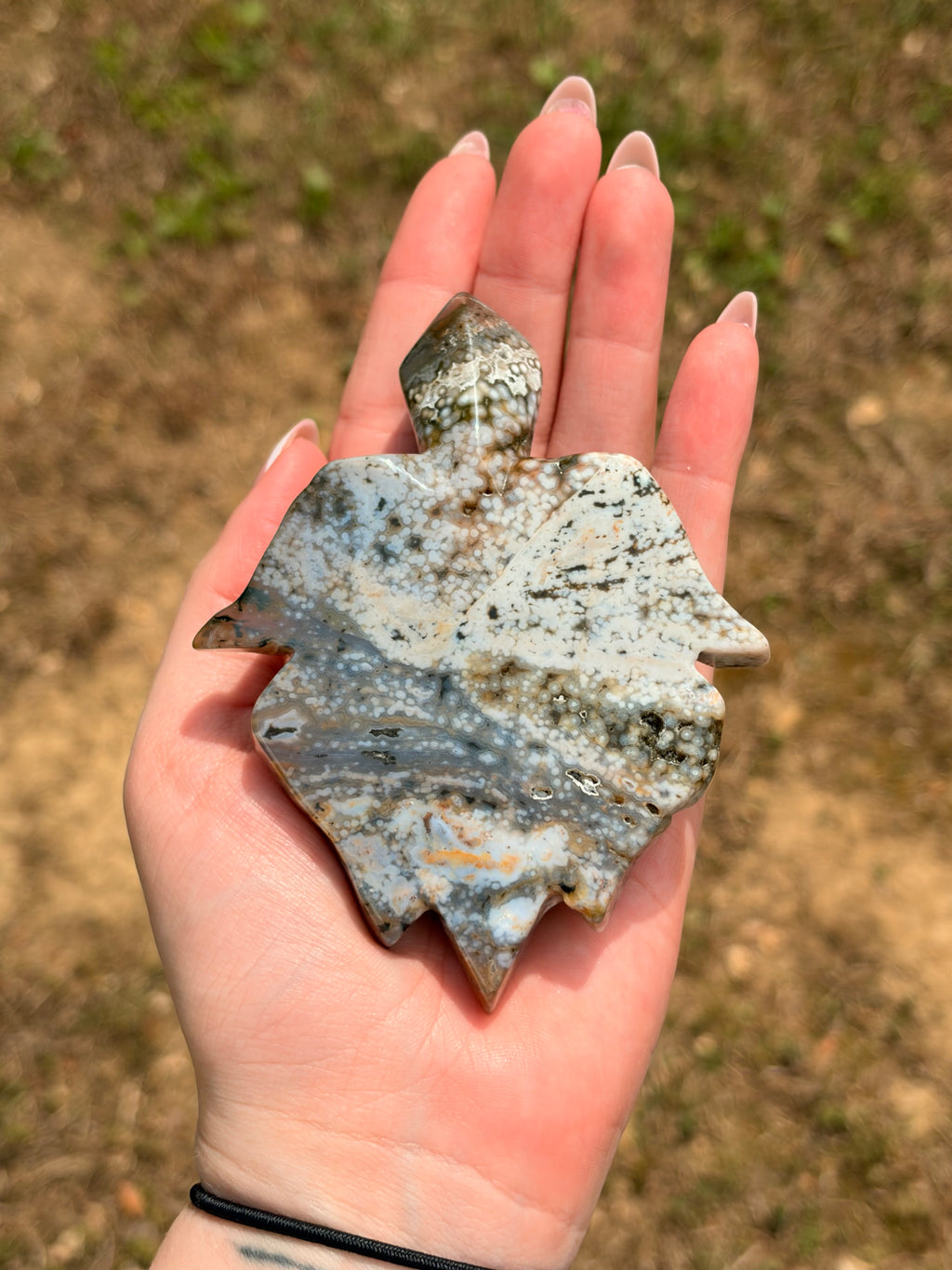 Ocean Jasper Sea Turtle Carving