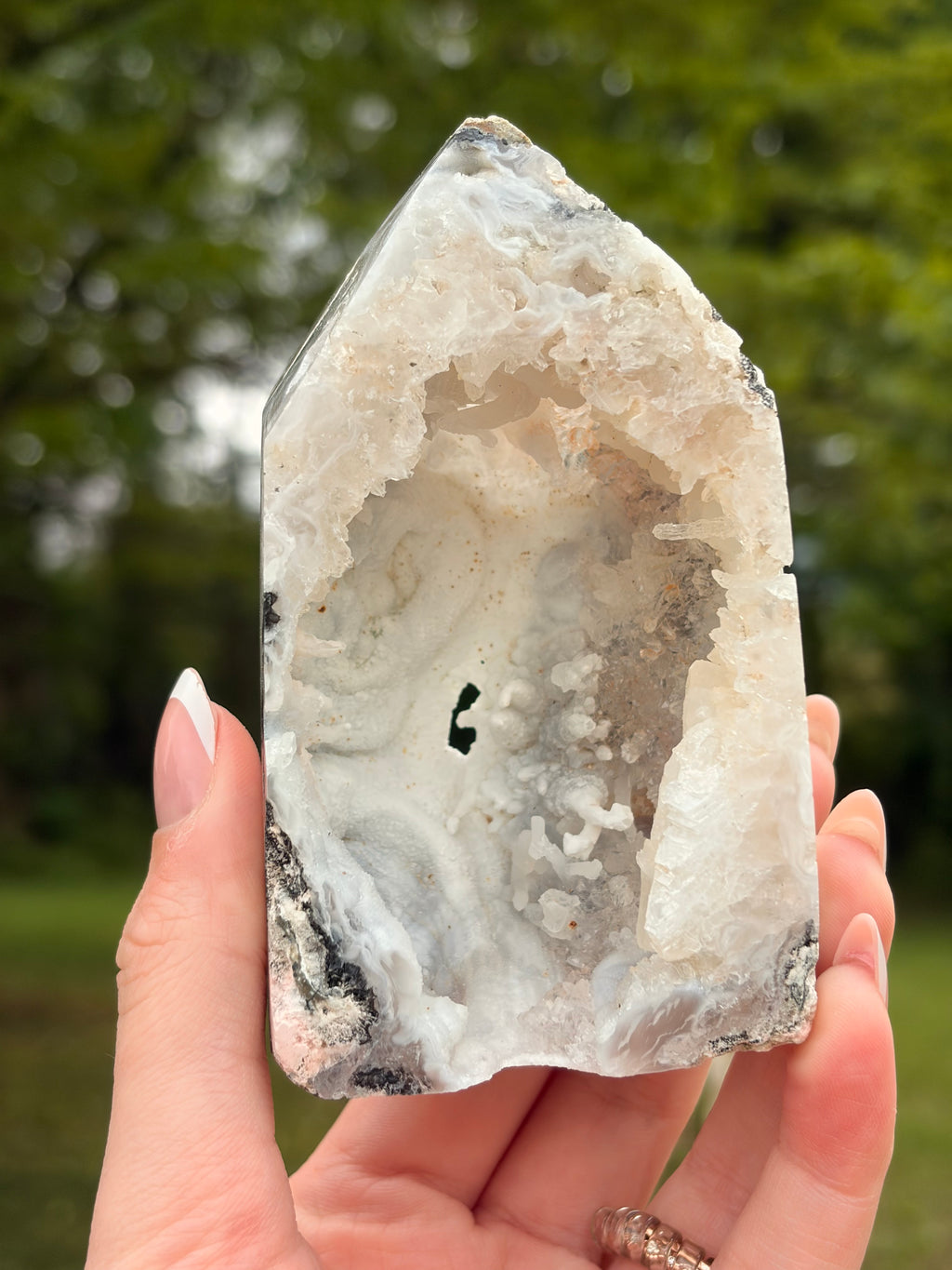 Volcano Agate Geode Tower | Imperfect