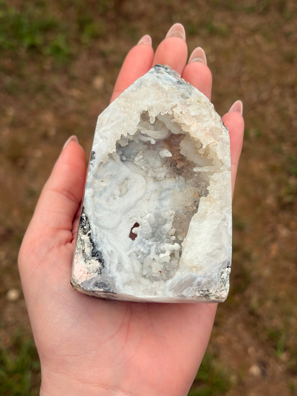 Volcano Agate Geode Tower | Imperfect