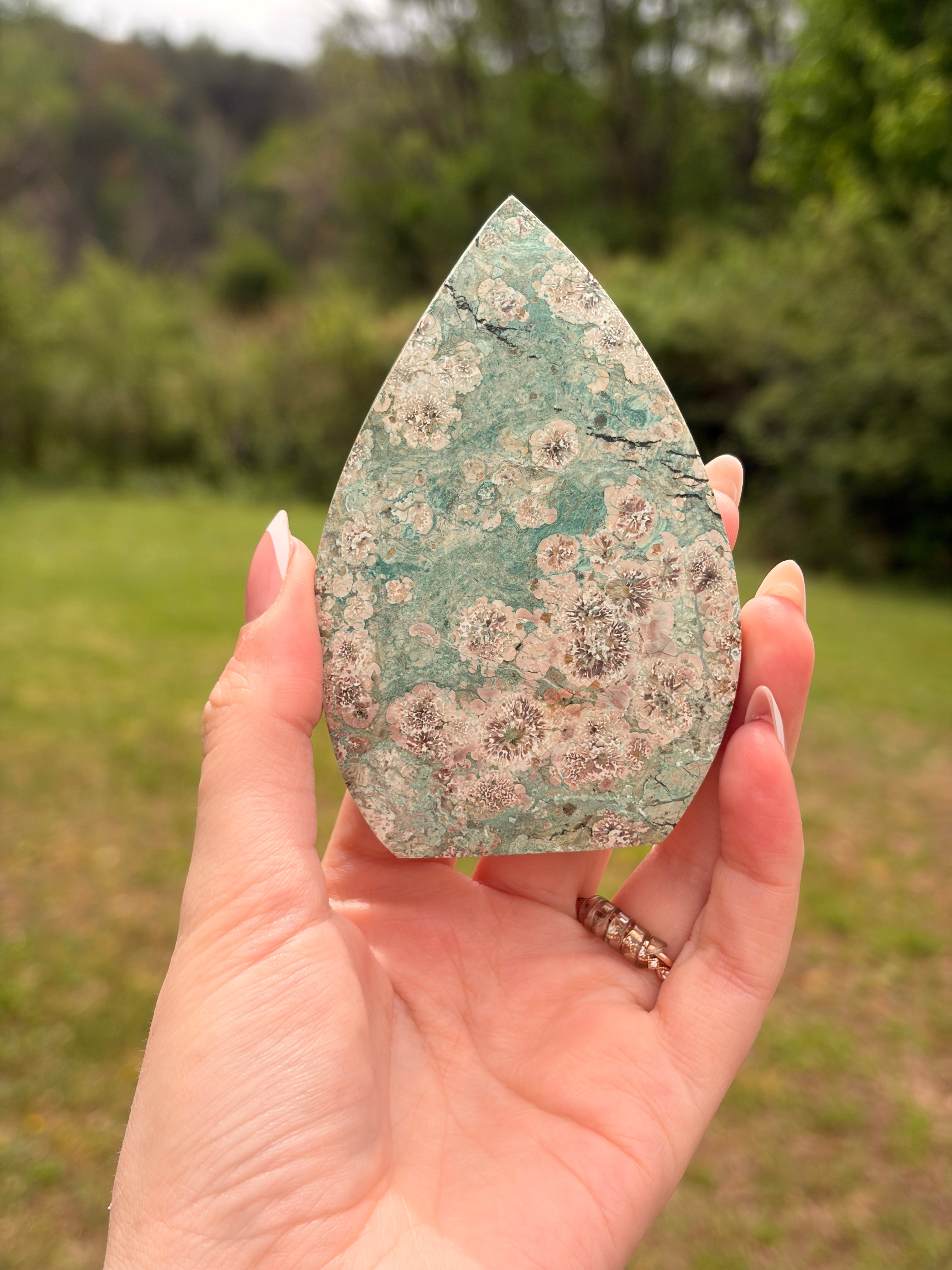 Green Flower Jasper Freeform