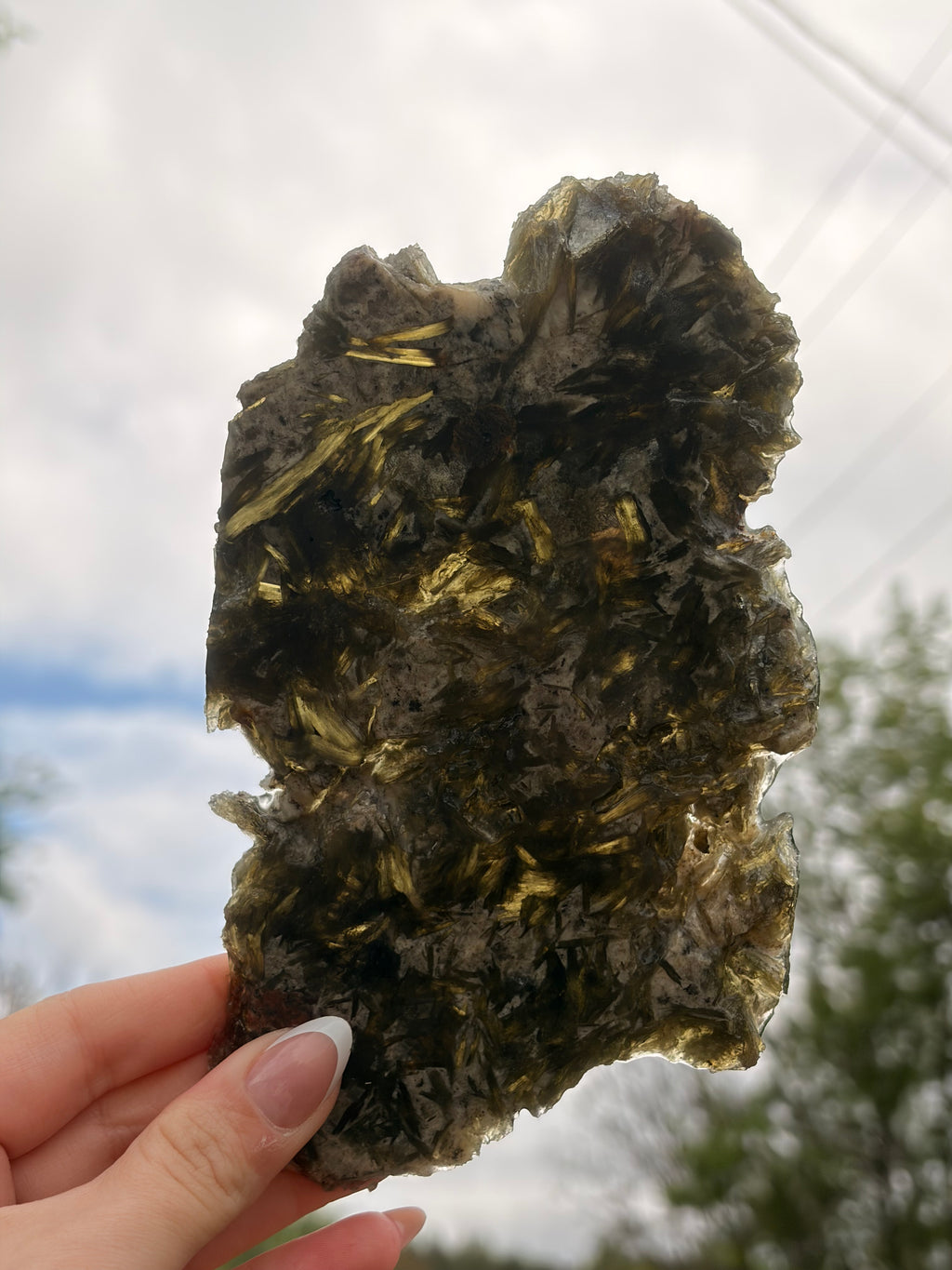 Sparkling Green Mica (Fuchsite) Slab w/ Stand