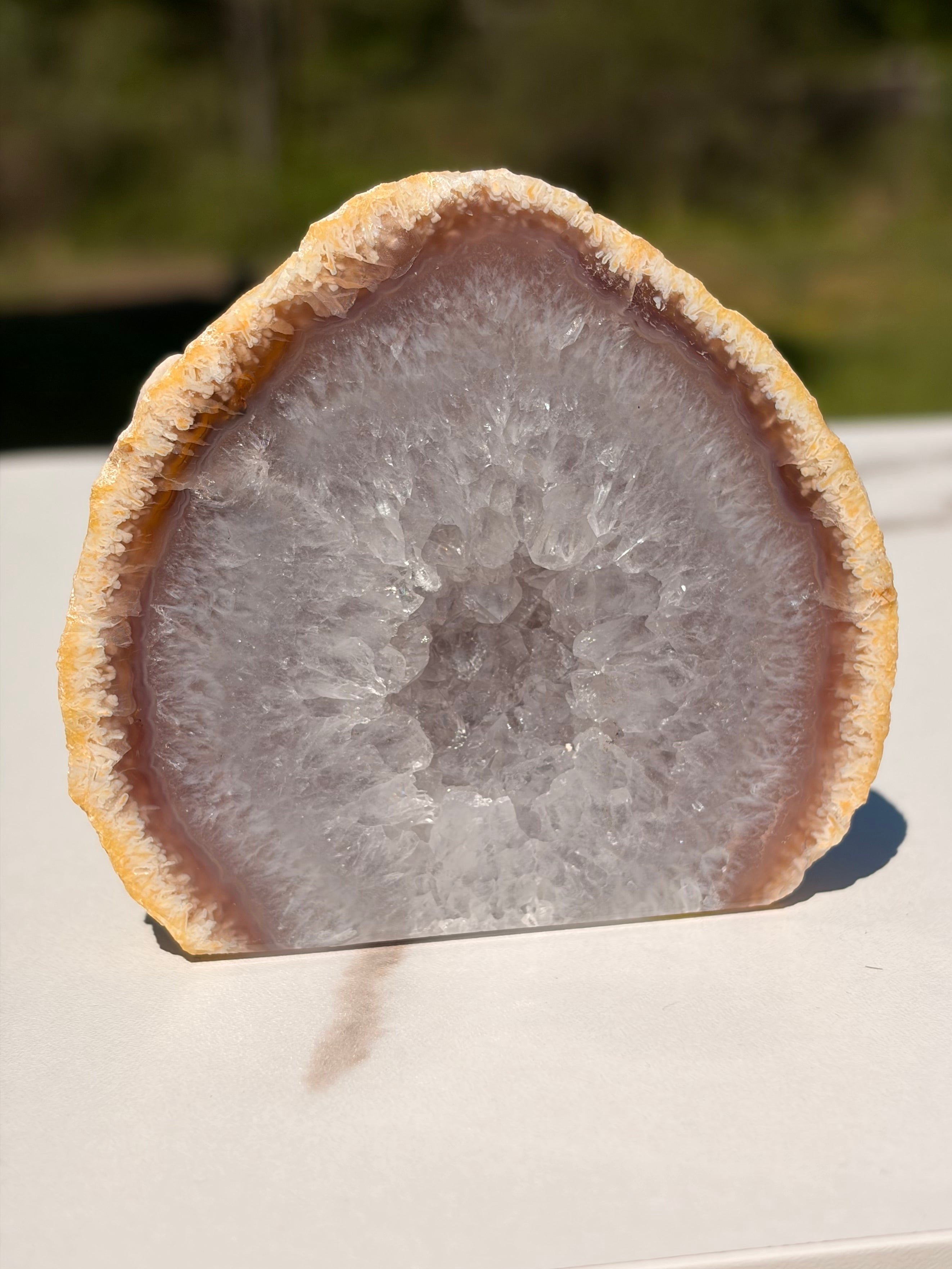 Natural Druzy Agate Geode Cut-Base