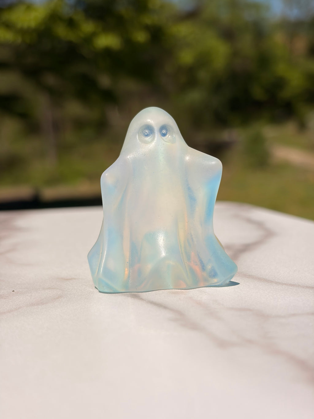 Opalite Ghost Carving | Man-Made