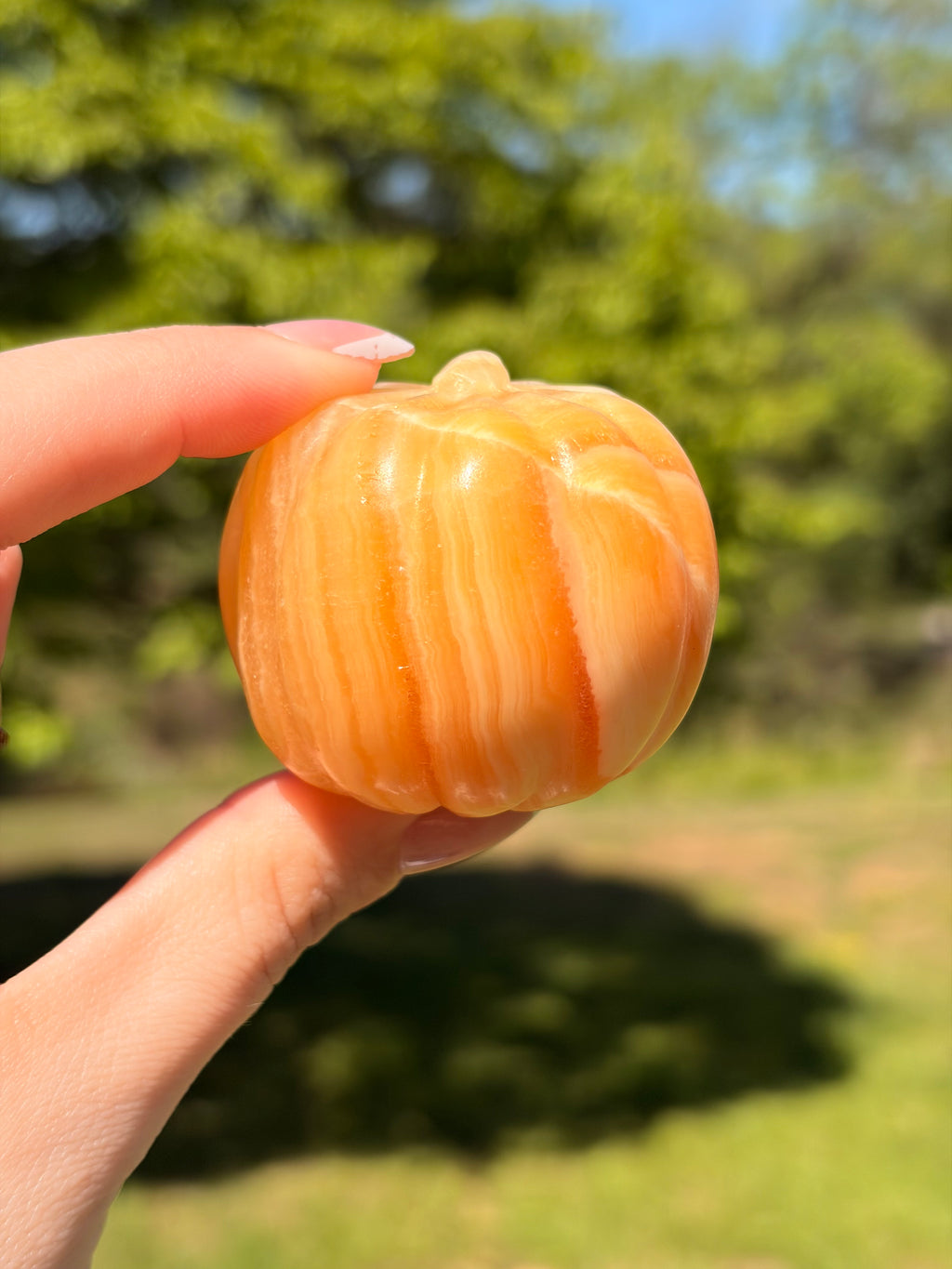 Orange Calcite Pumpkin Carving