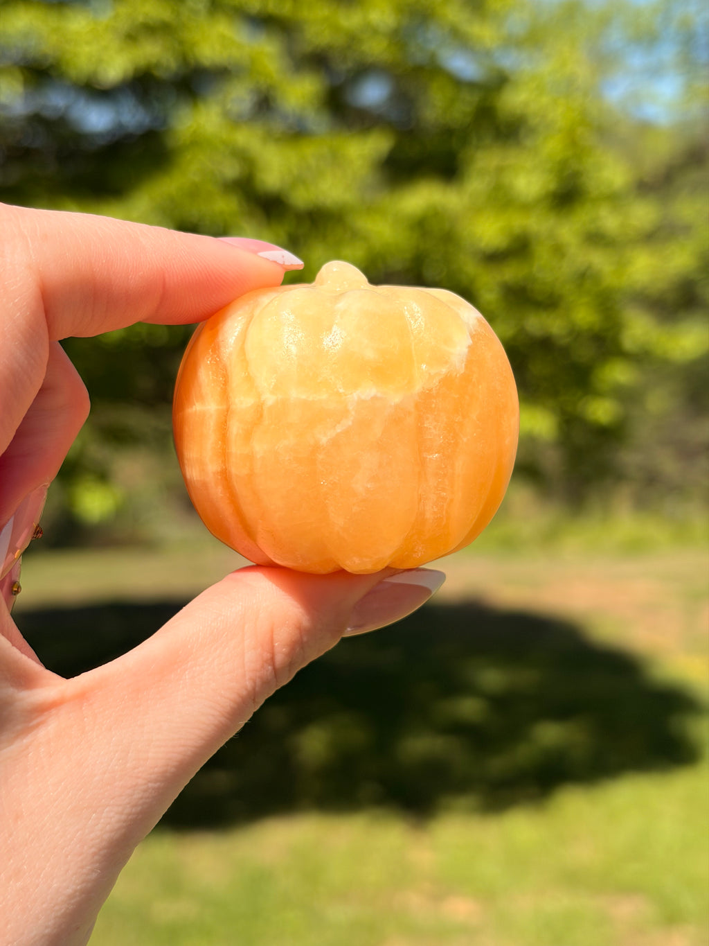 Orange Calcite Pumpkin Carving