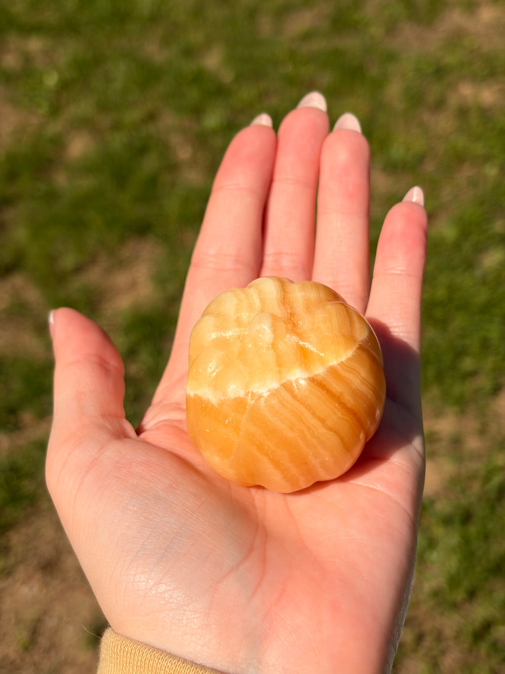 Orange Calcite Pumpkin Carving