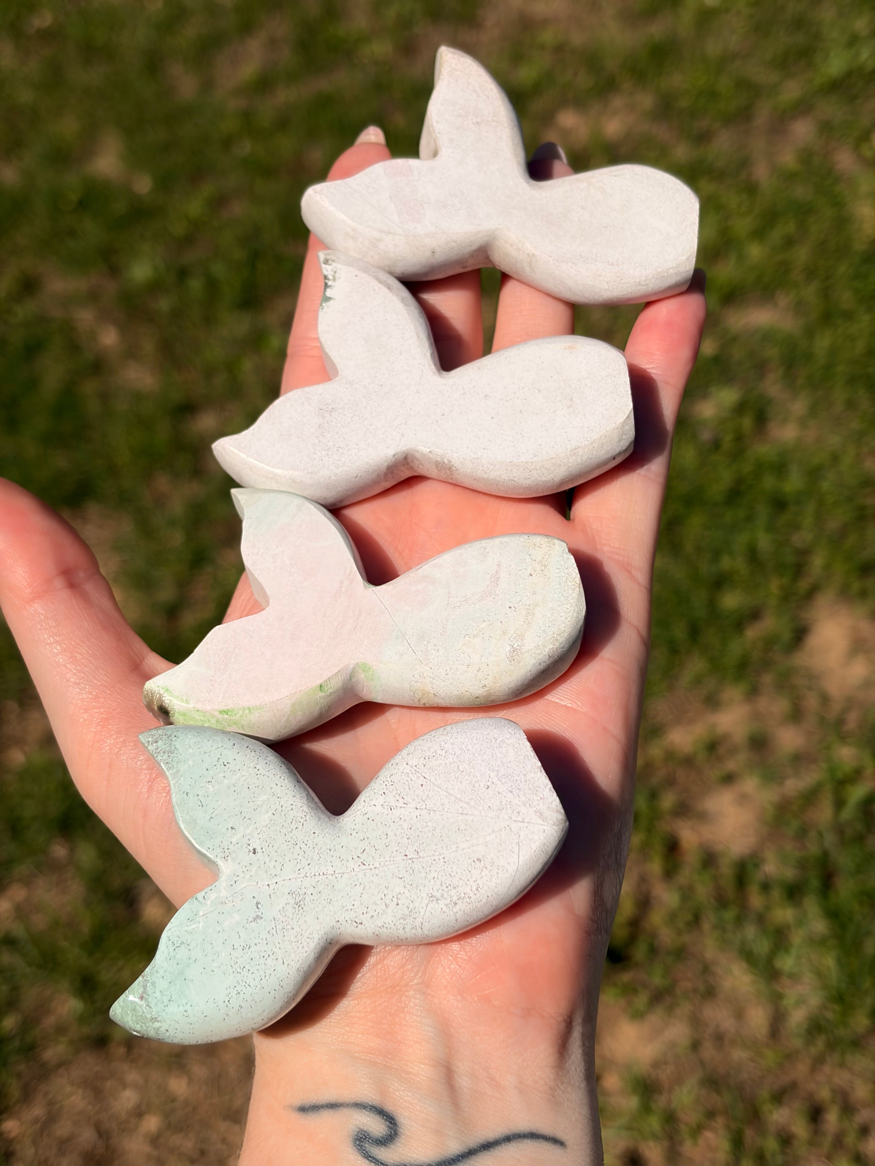 Unicorn Jasper Mermaid Tail Carving