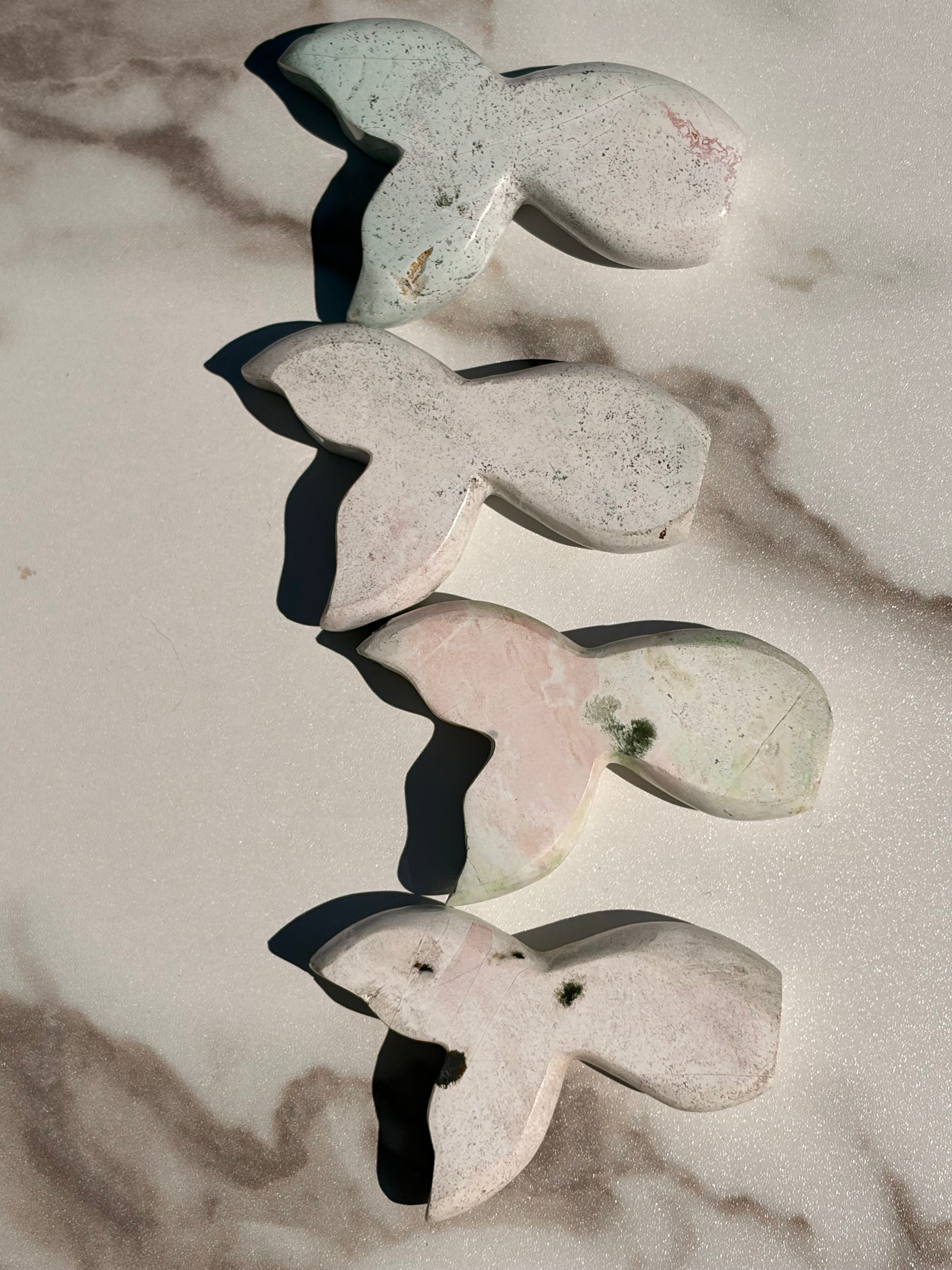 Unicorn Jasper Mermaid Tail Carving