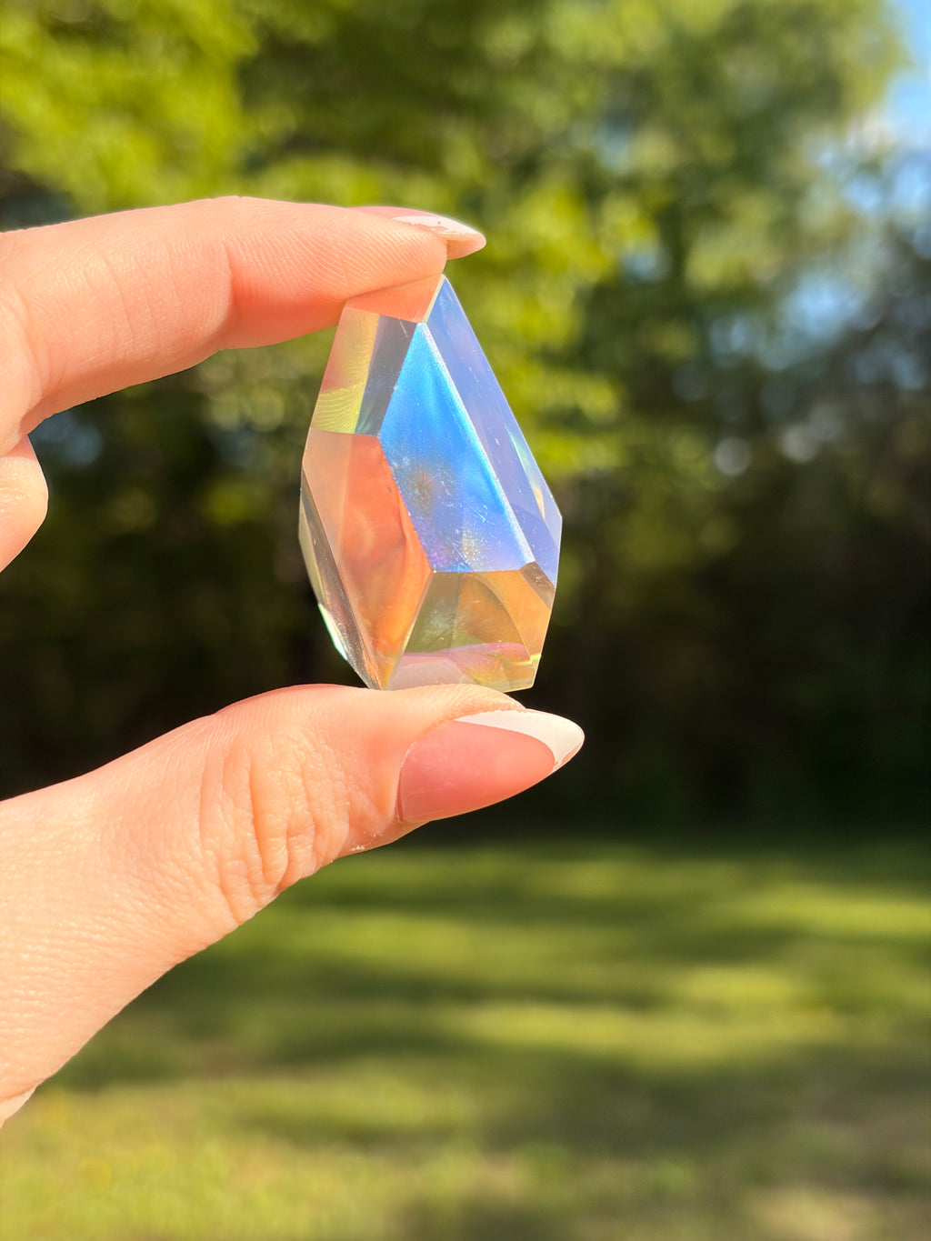 Aura Coated Clear Quartz Freeforms