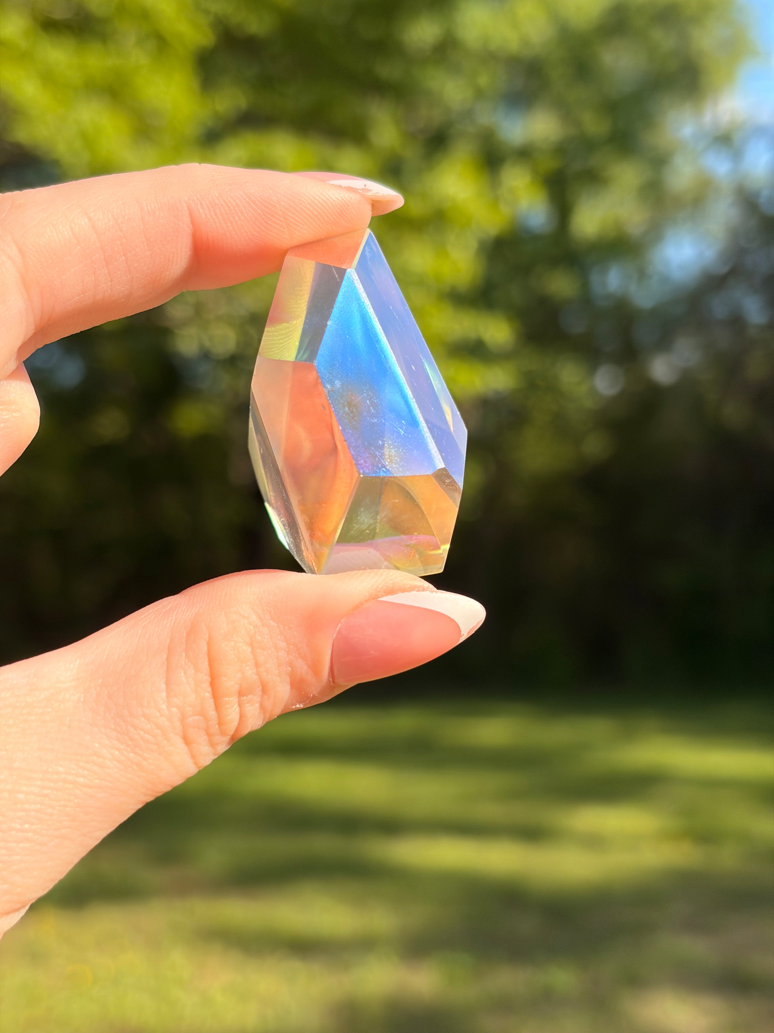 Aura Coated Clear Quartz Freeforms