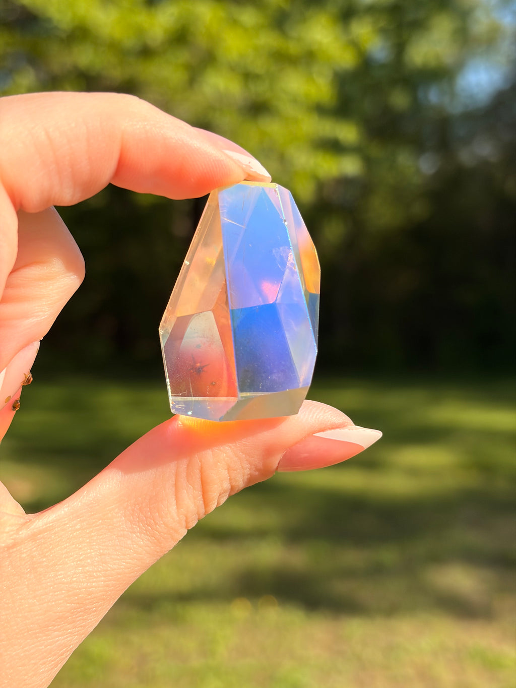 Aura Coated Clear Quartz Freeforms