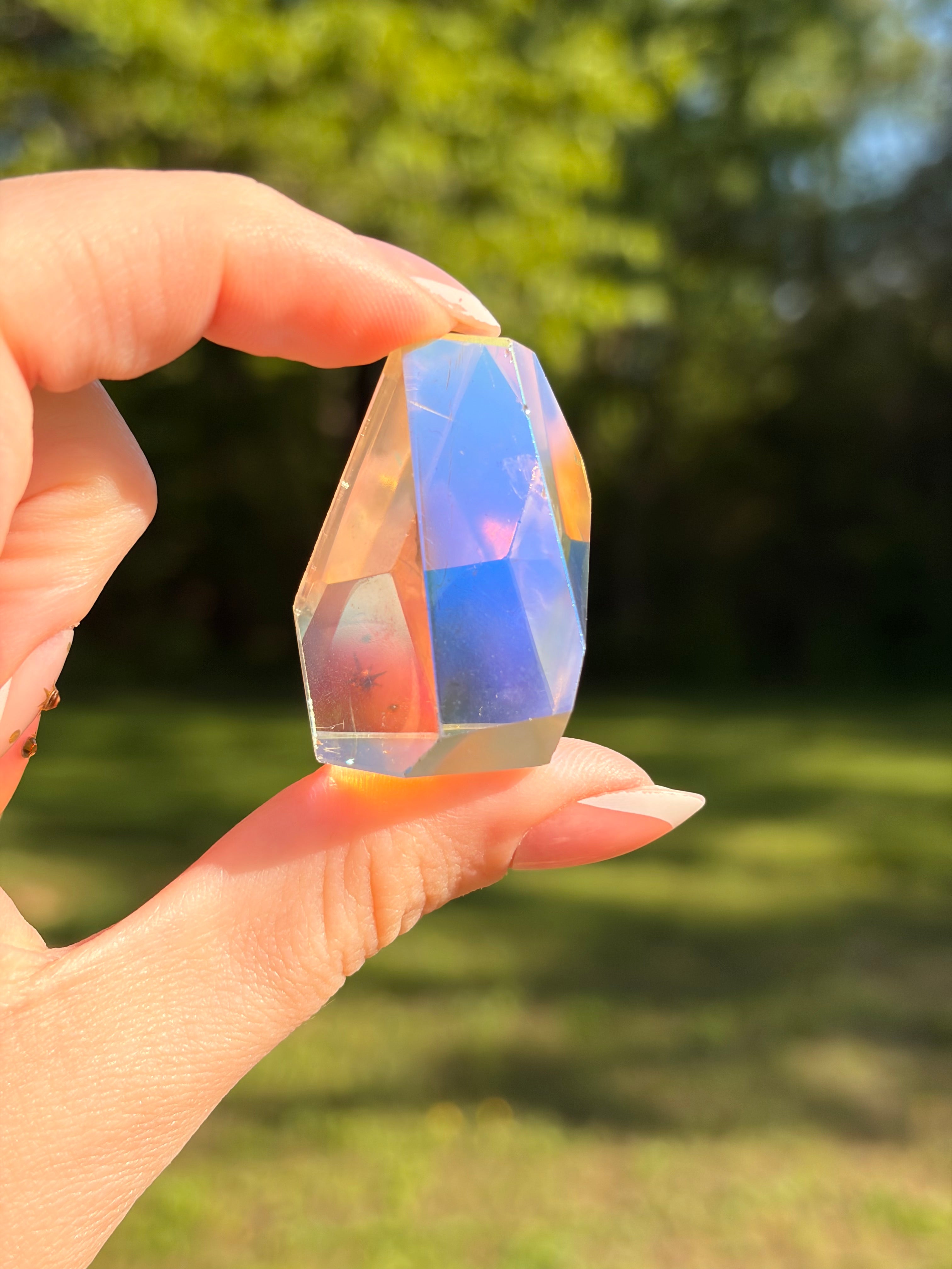 Aura Coated Clear Quartz Freeforms