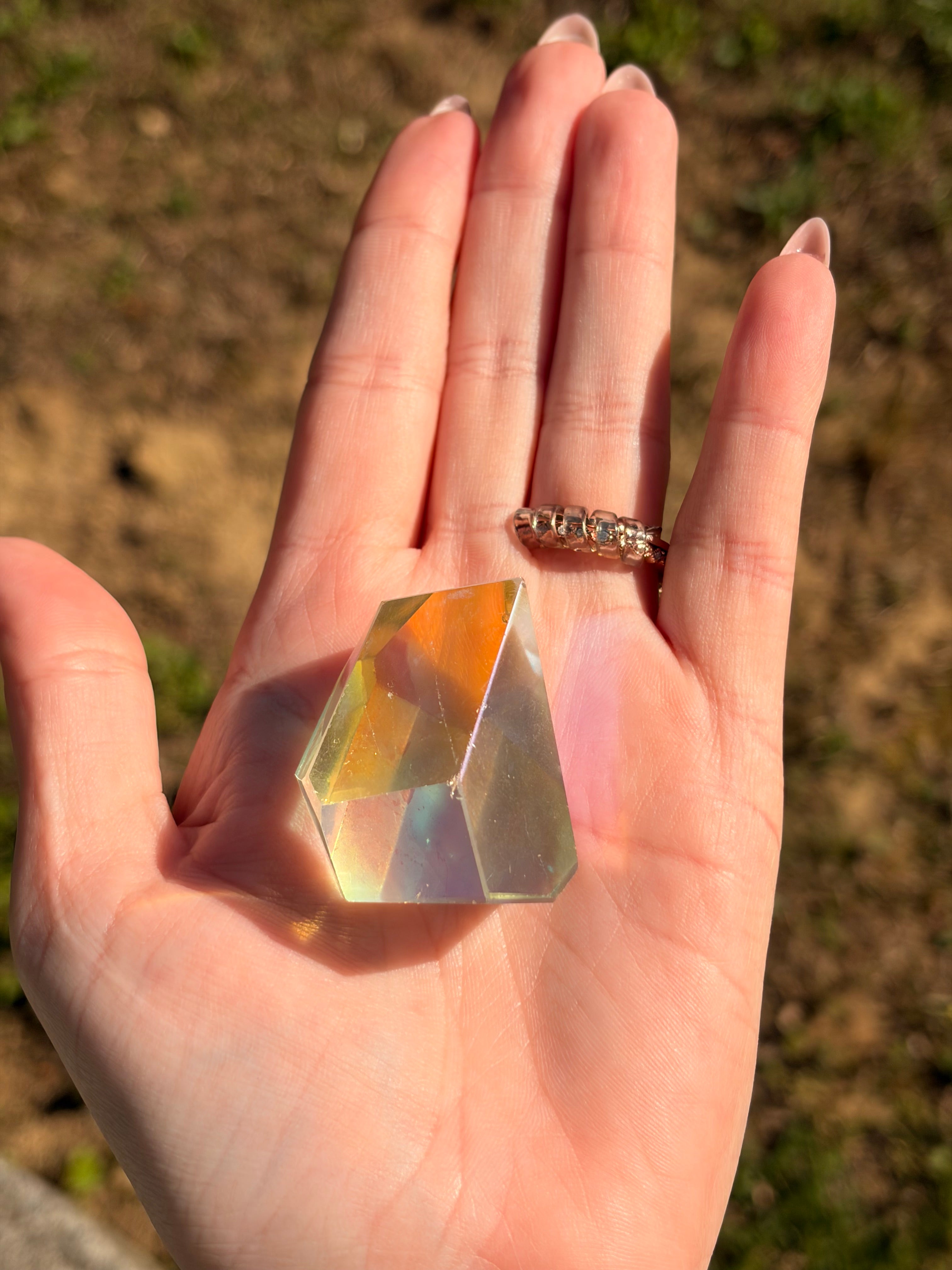 Aura Coated Clear Quartz Freeforms