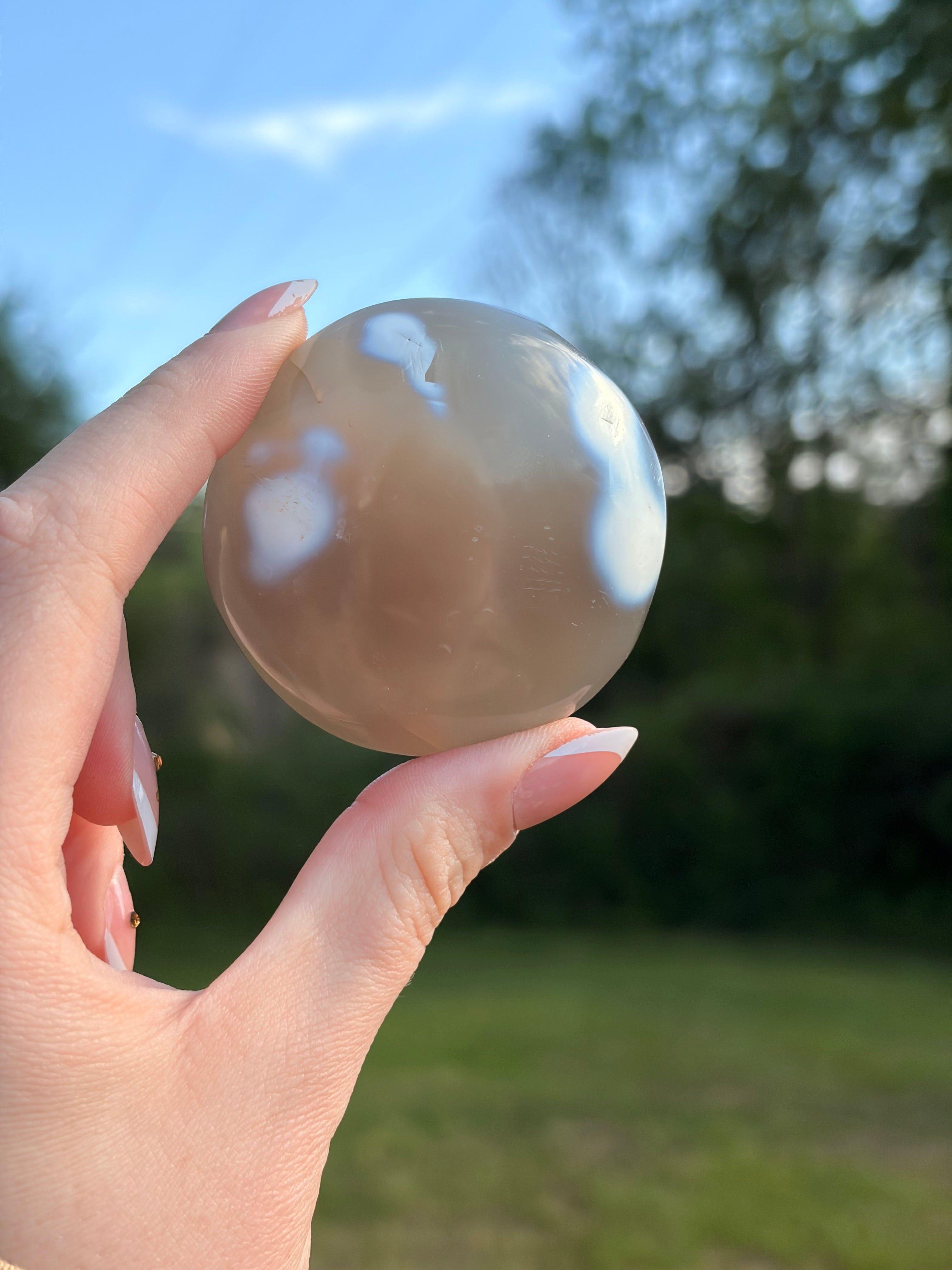 Orca Agate Palm Stones