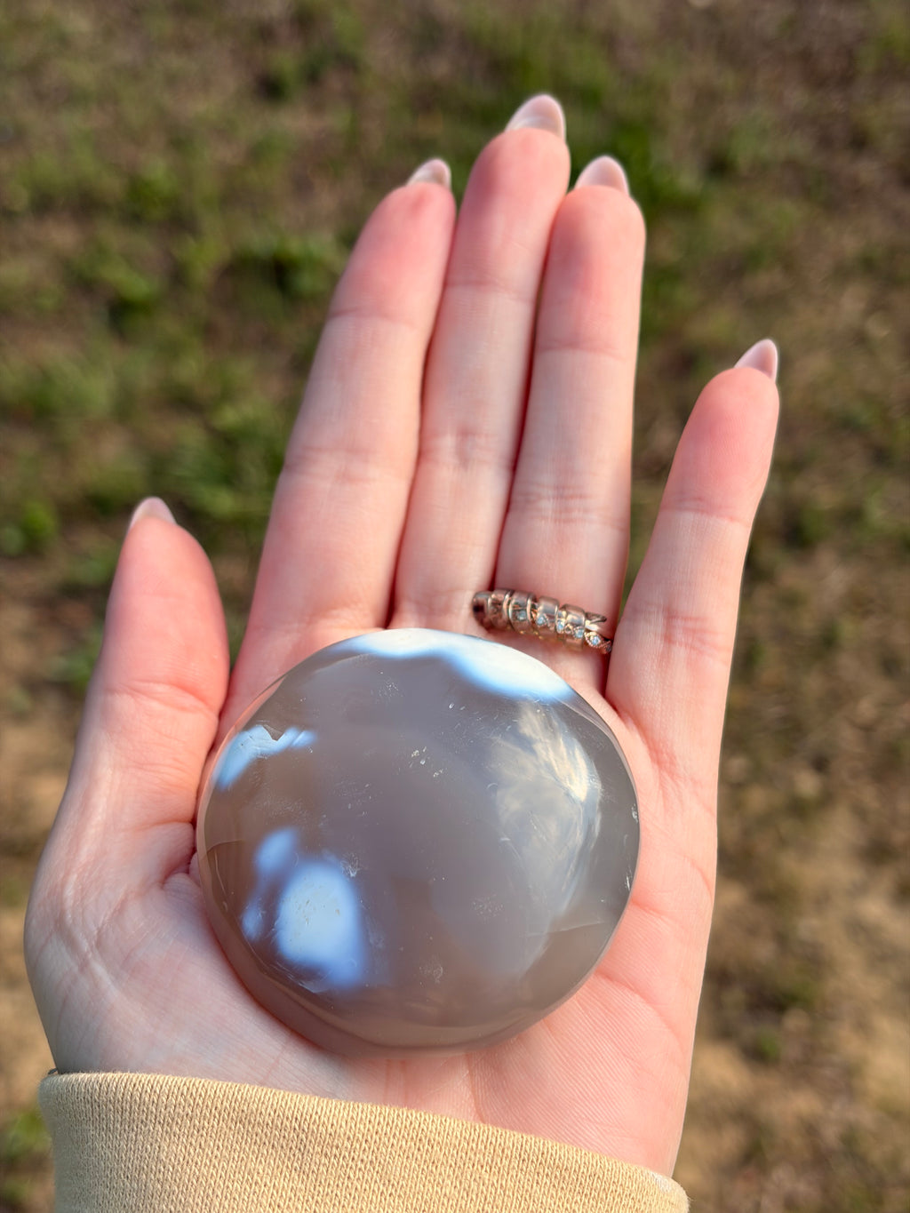 Orca Agate Palm Stones