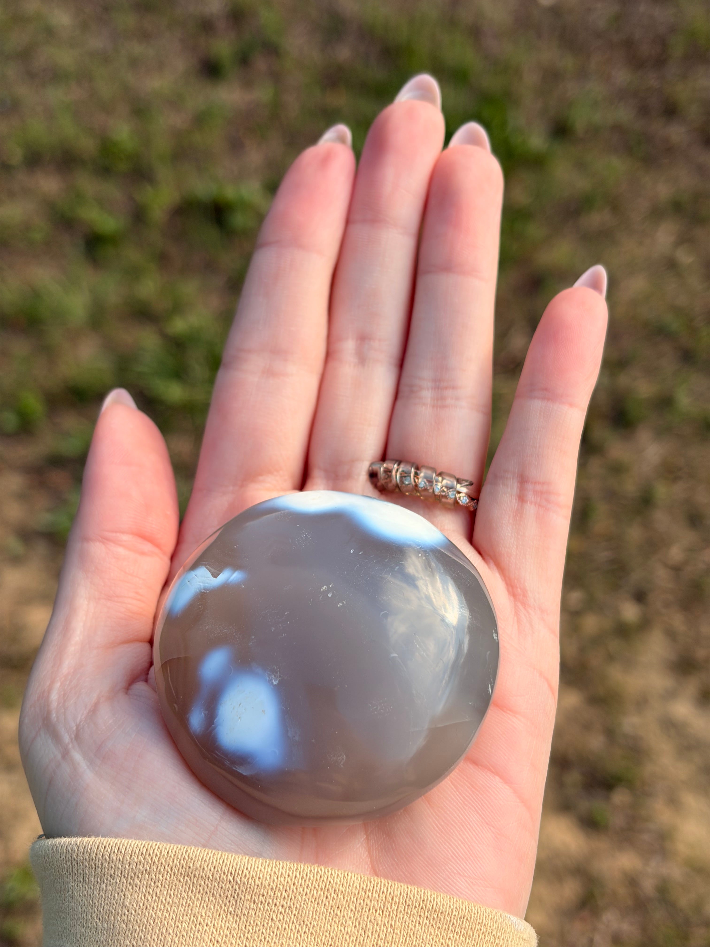 Orca Agate Palm Stones