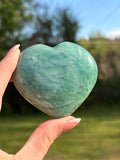 Amazonite Heart Carving