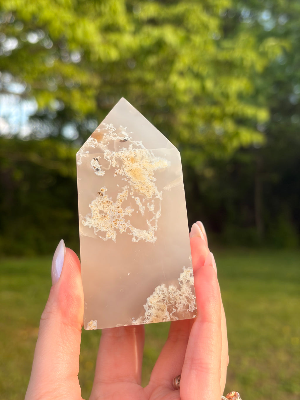 Natural Druzy Agate Towers