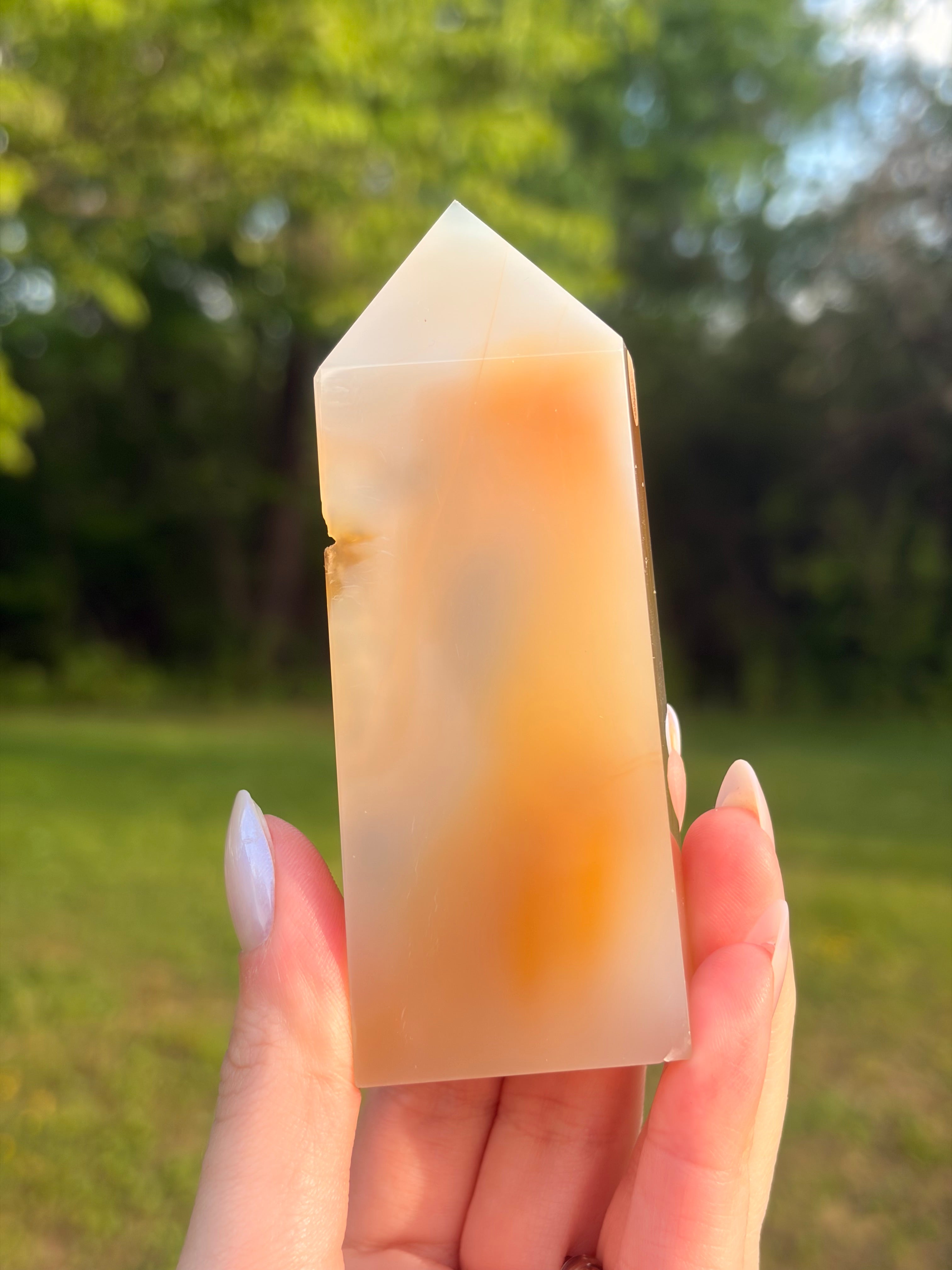 Natural Druzy Agate Towers