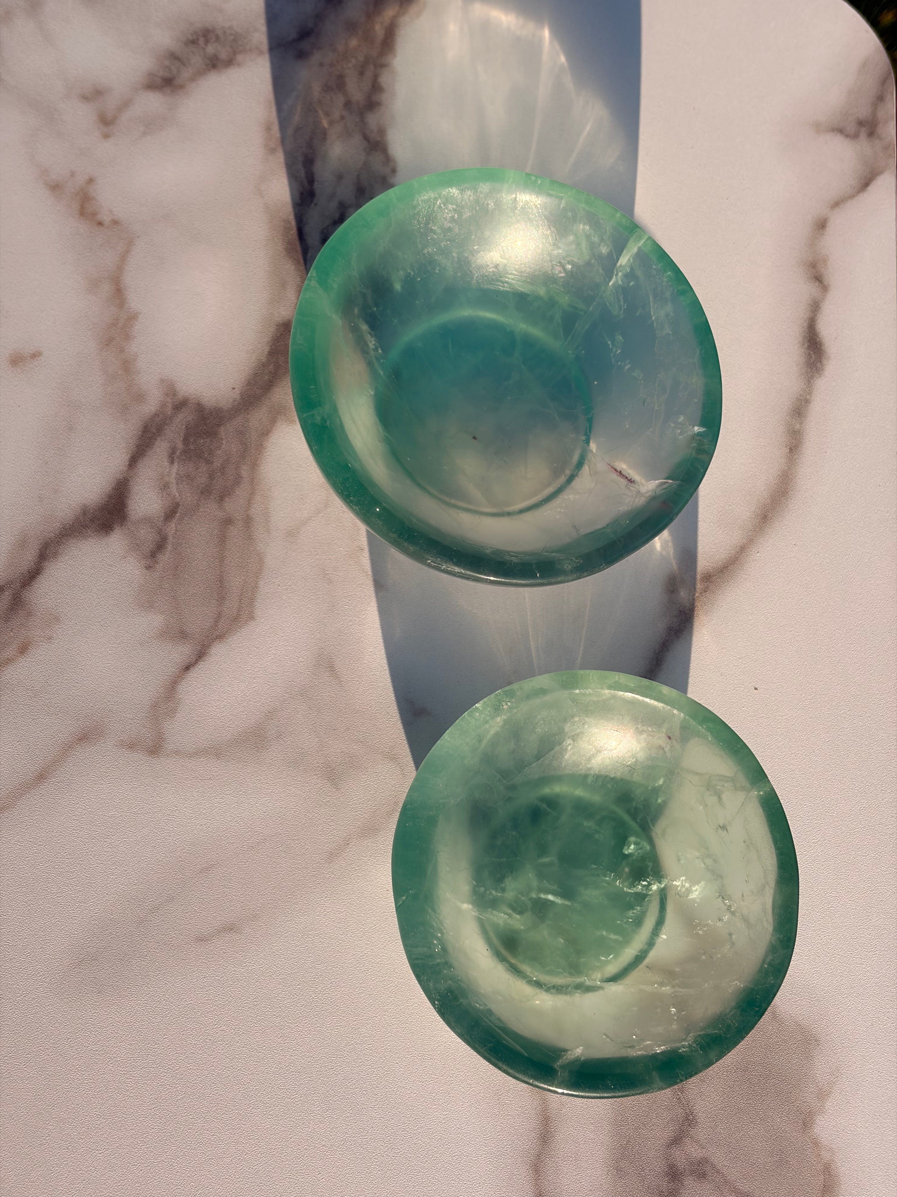 Polished Green Fluorite Trinket Bowl