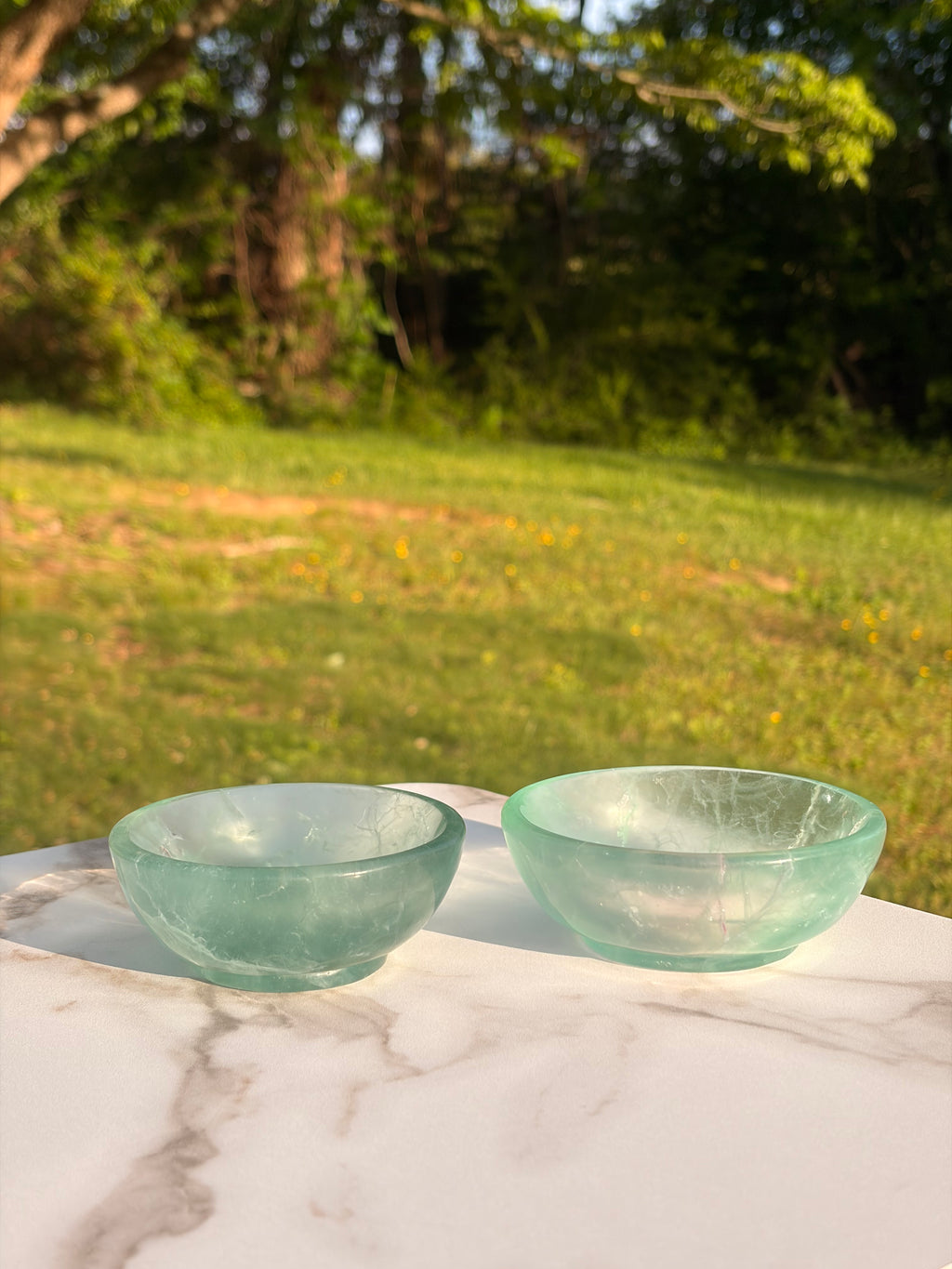 Polished Green Fluorite Trinket Bowl