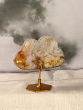 Pink Plume Agate Cloud on Stand