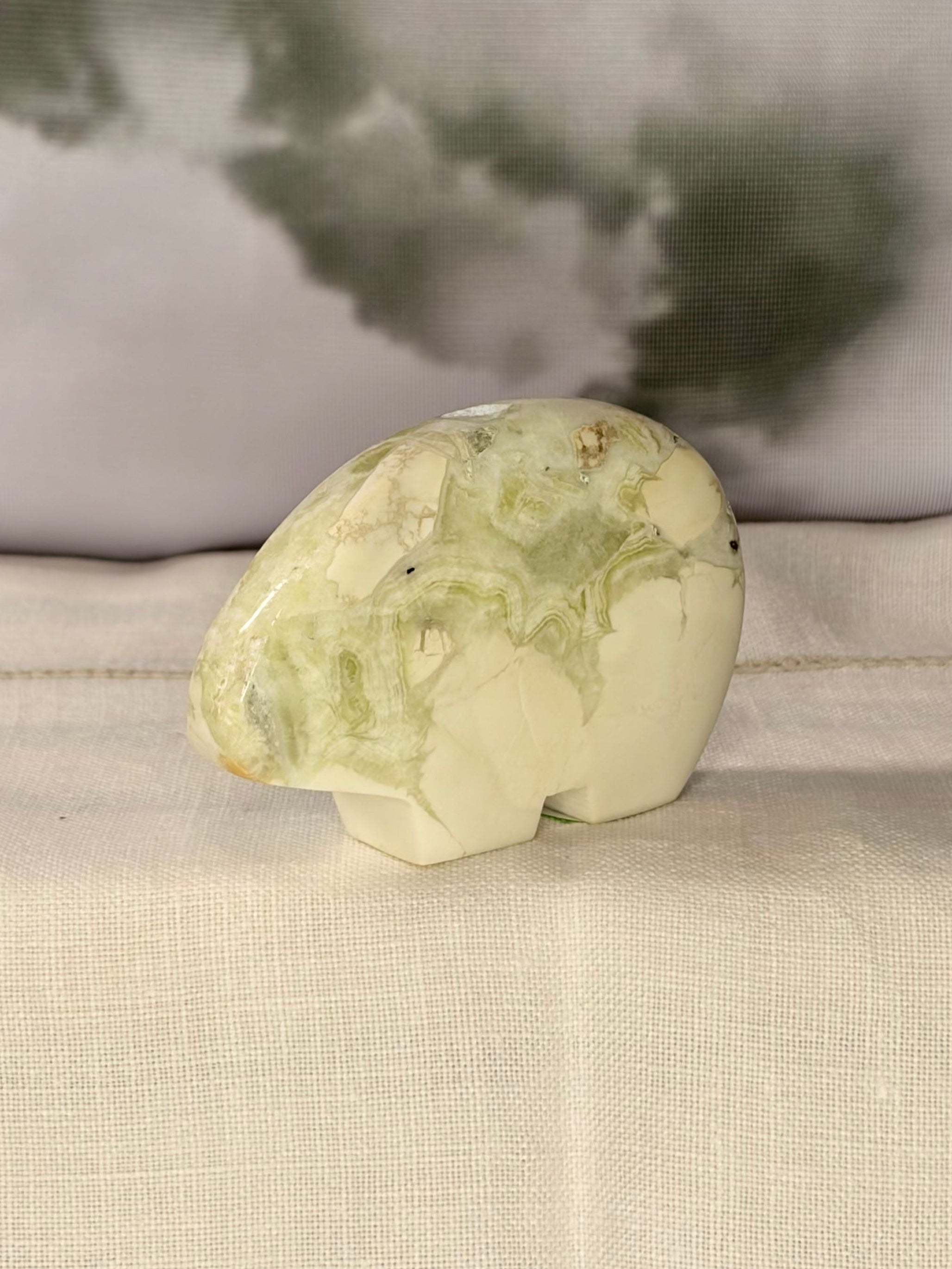 Green Maligano Jasper Bear Carving - Option C