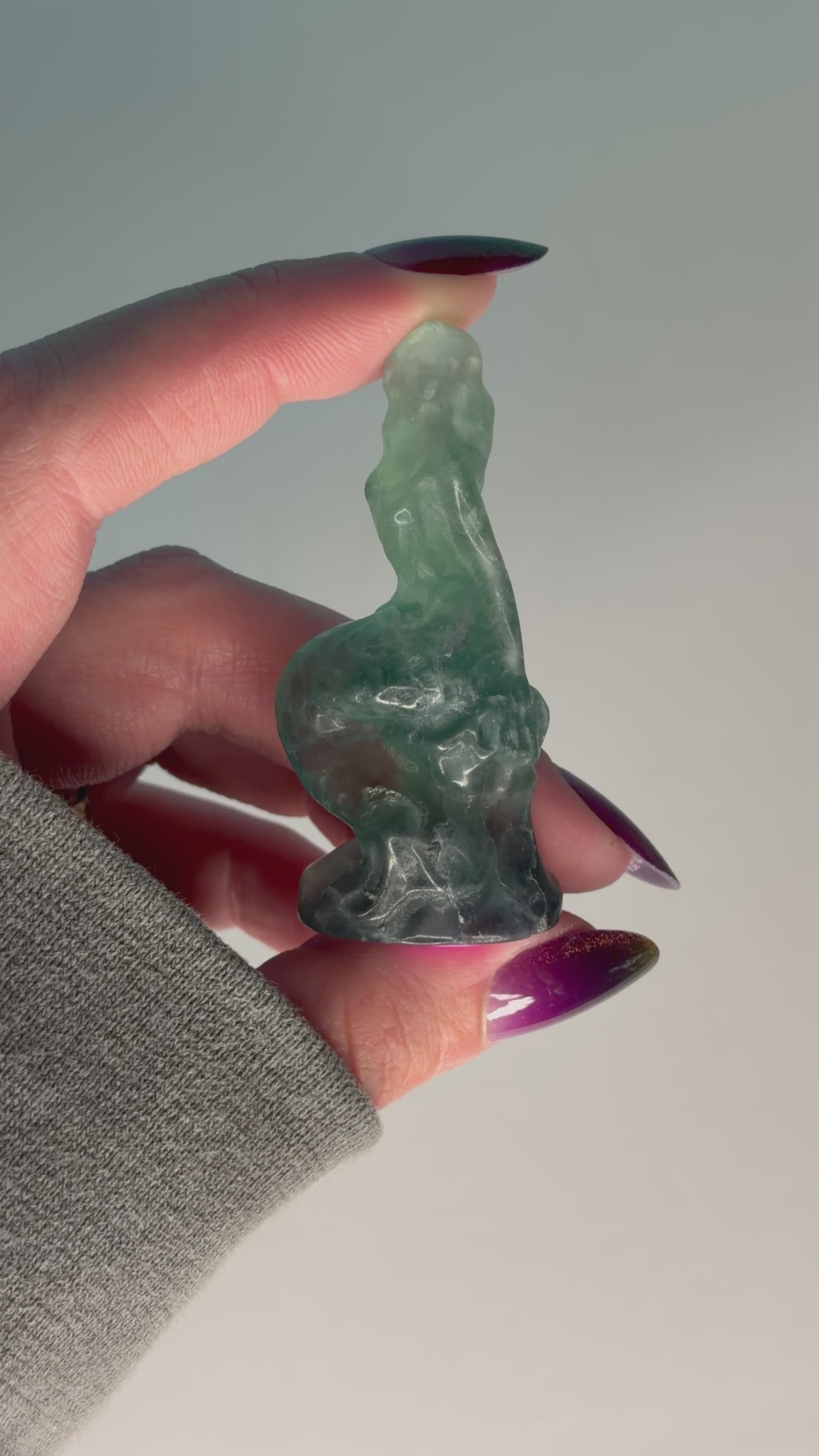Fluorite Mermaid Carving - B