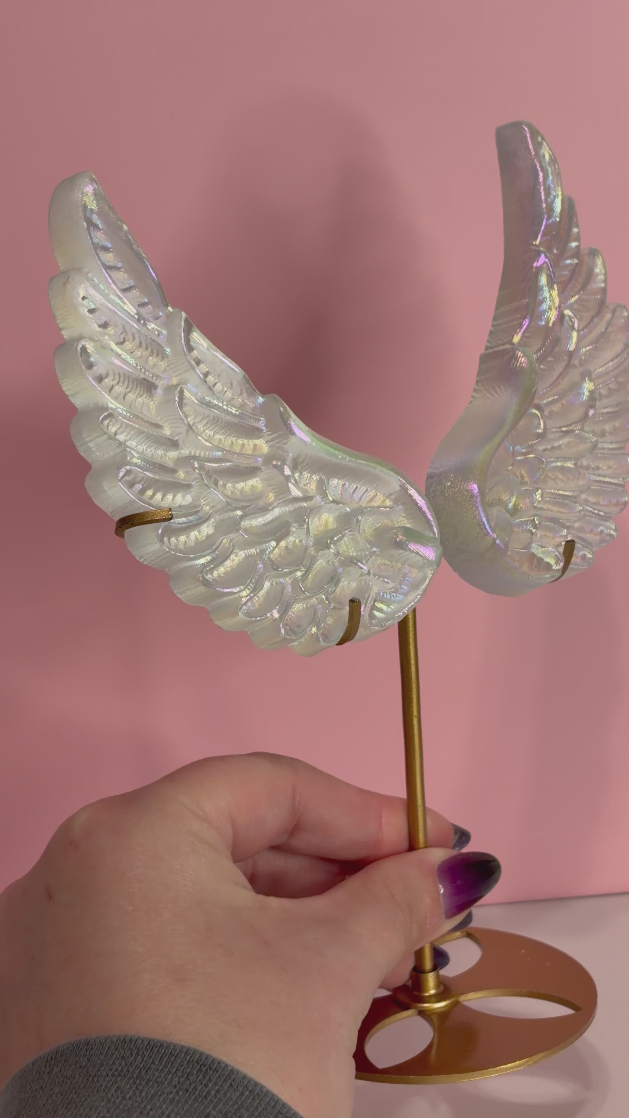 Aura Selenite Angel Wings