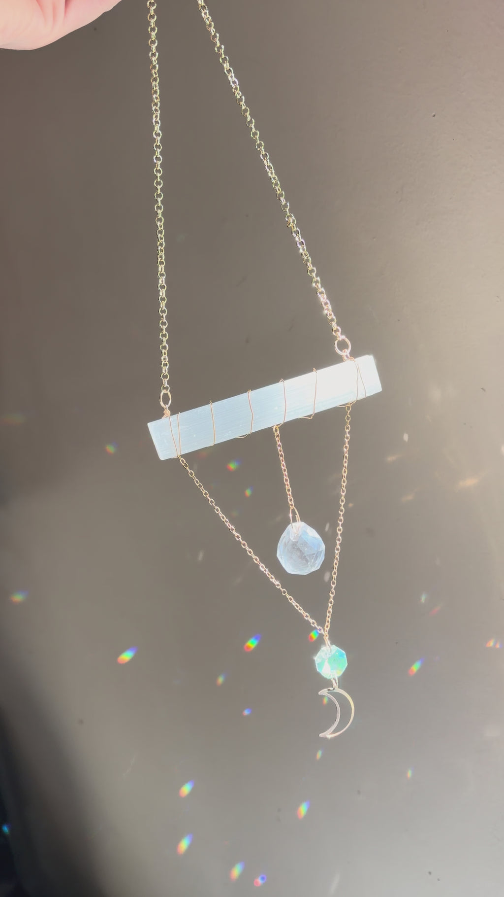 Selenite Sun Catcher - B