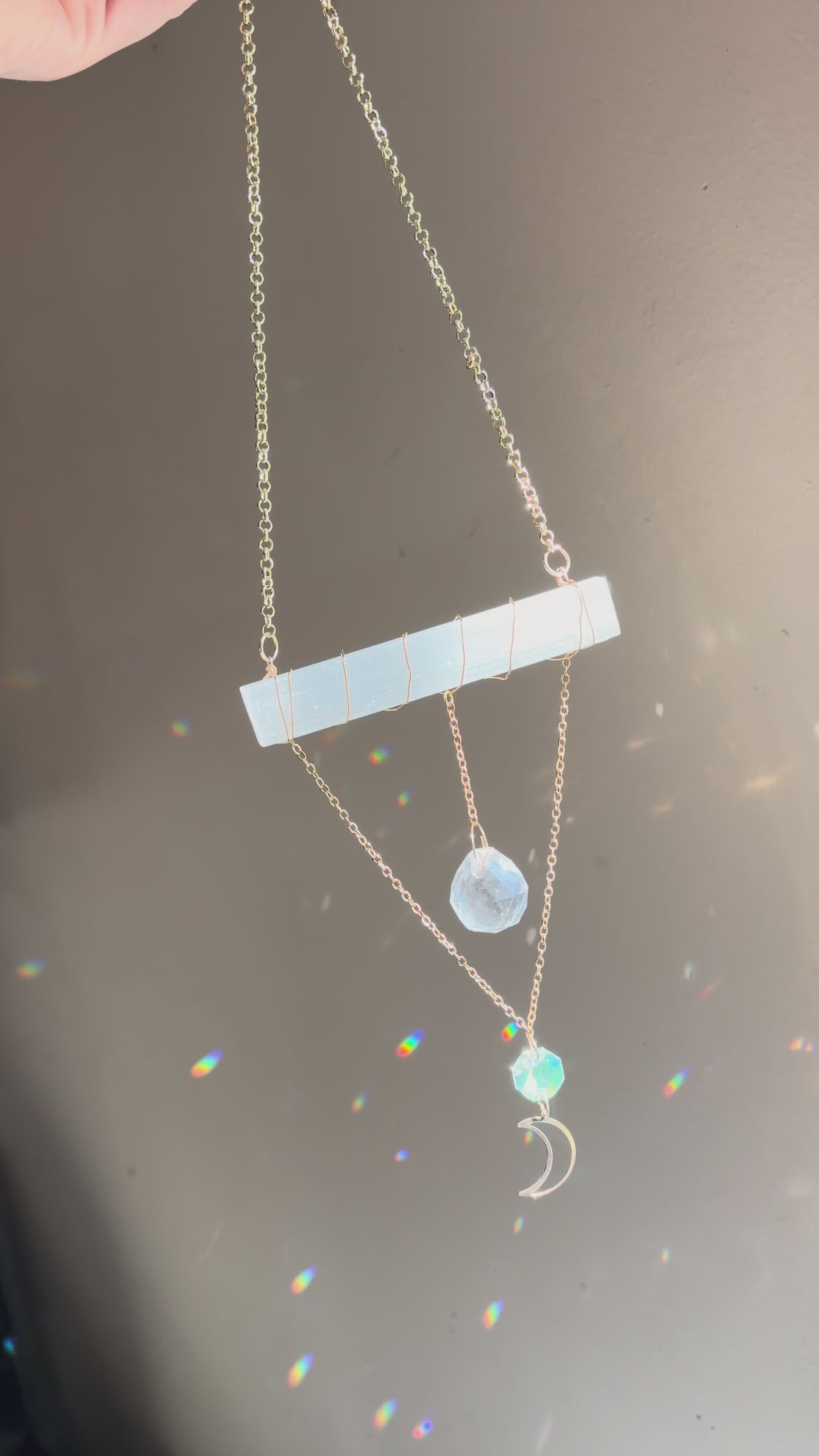 Selenite Sun Catcher - B