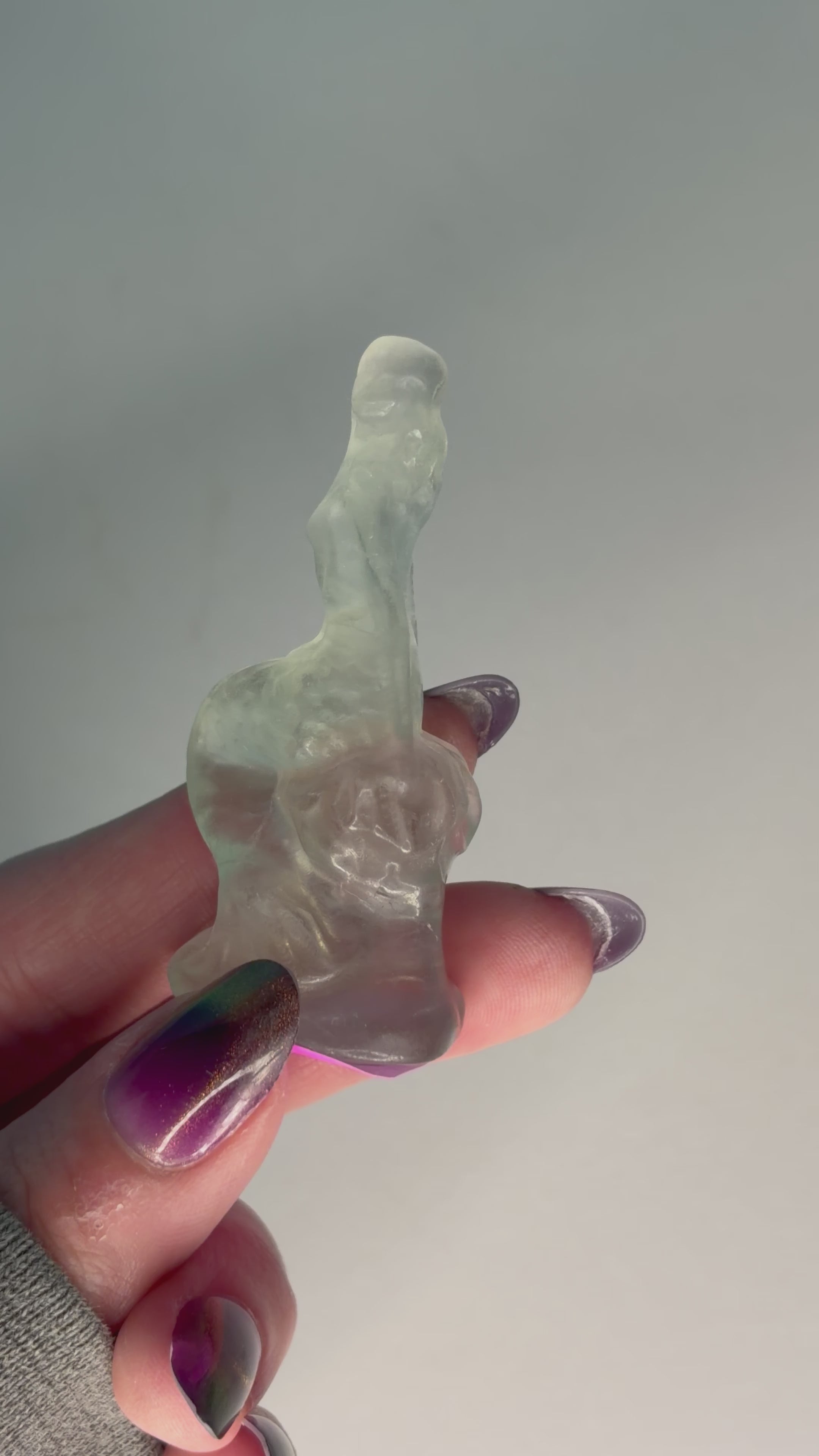 Fluorite Mermaid Carving - A
