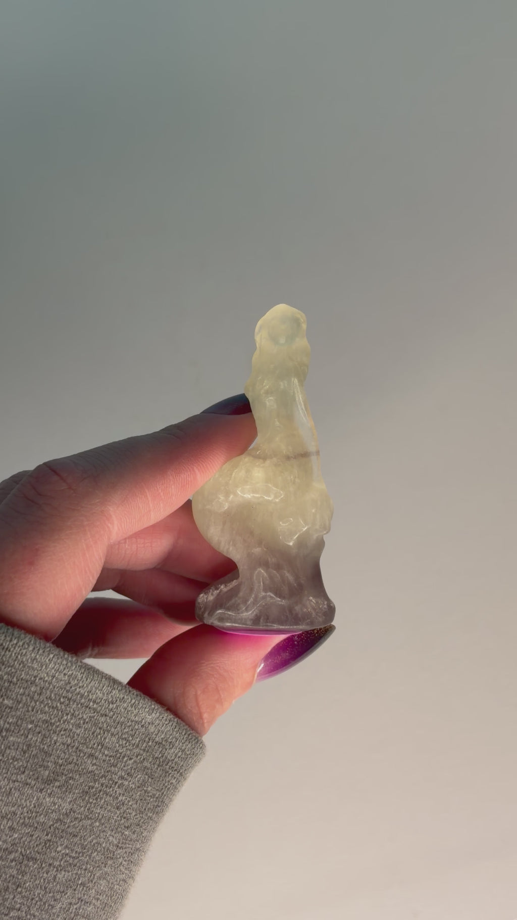 Fluorite Mermaid Carving - C
