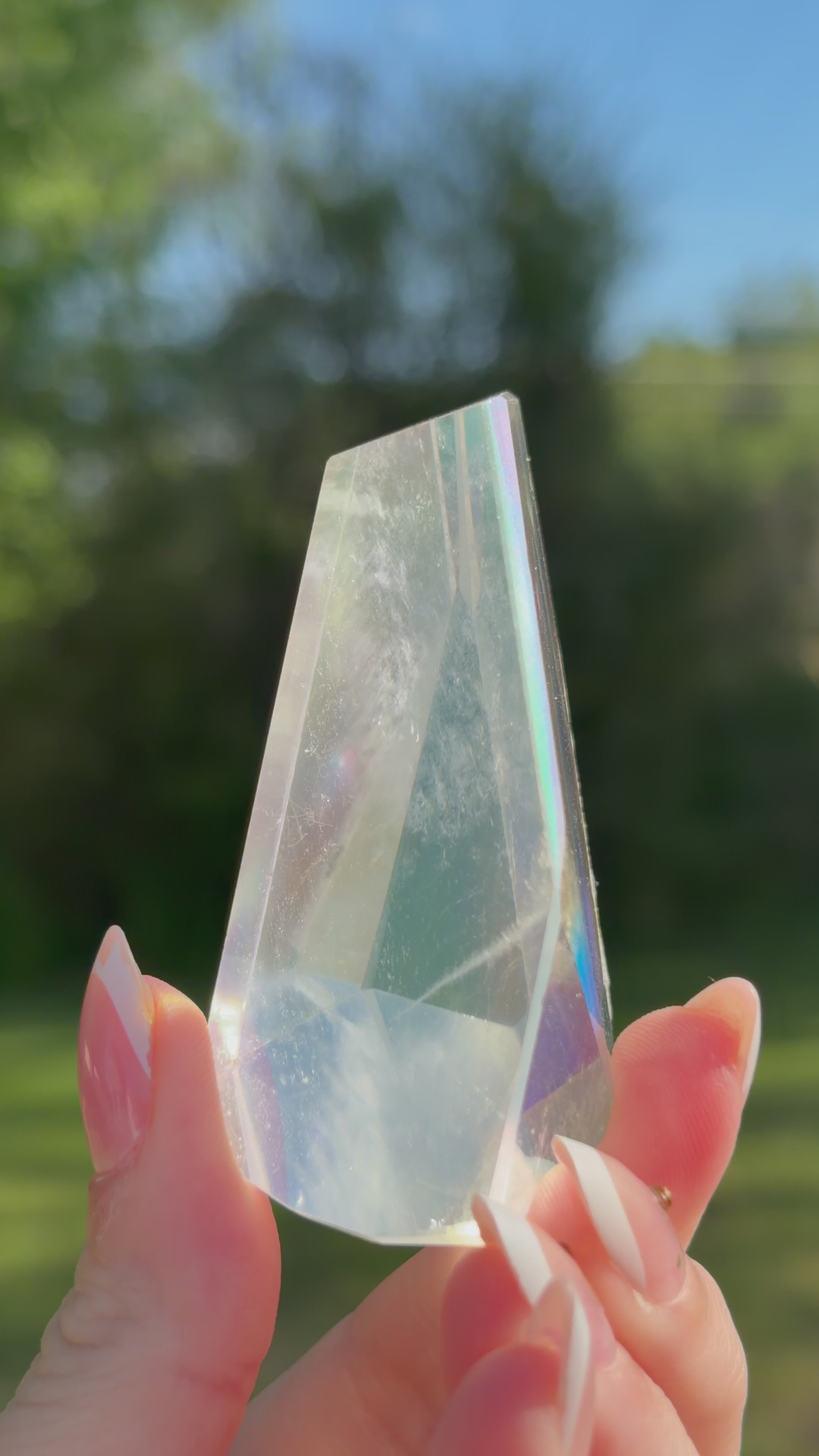 Aura Coated Clear Quartz Freeforms