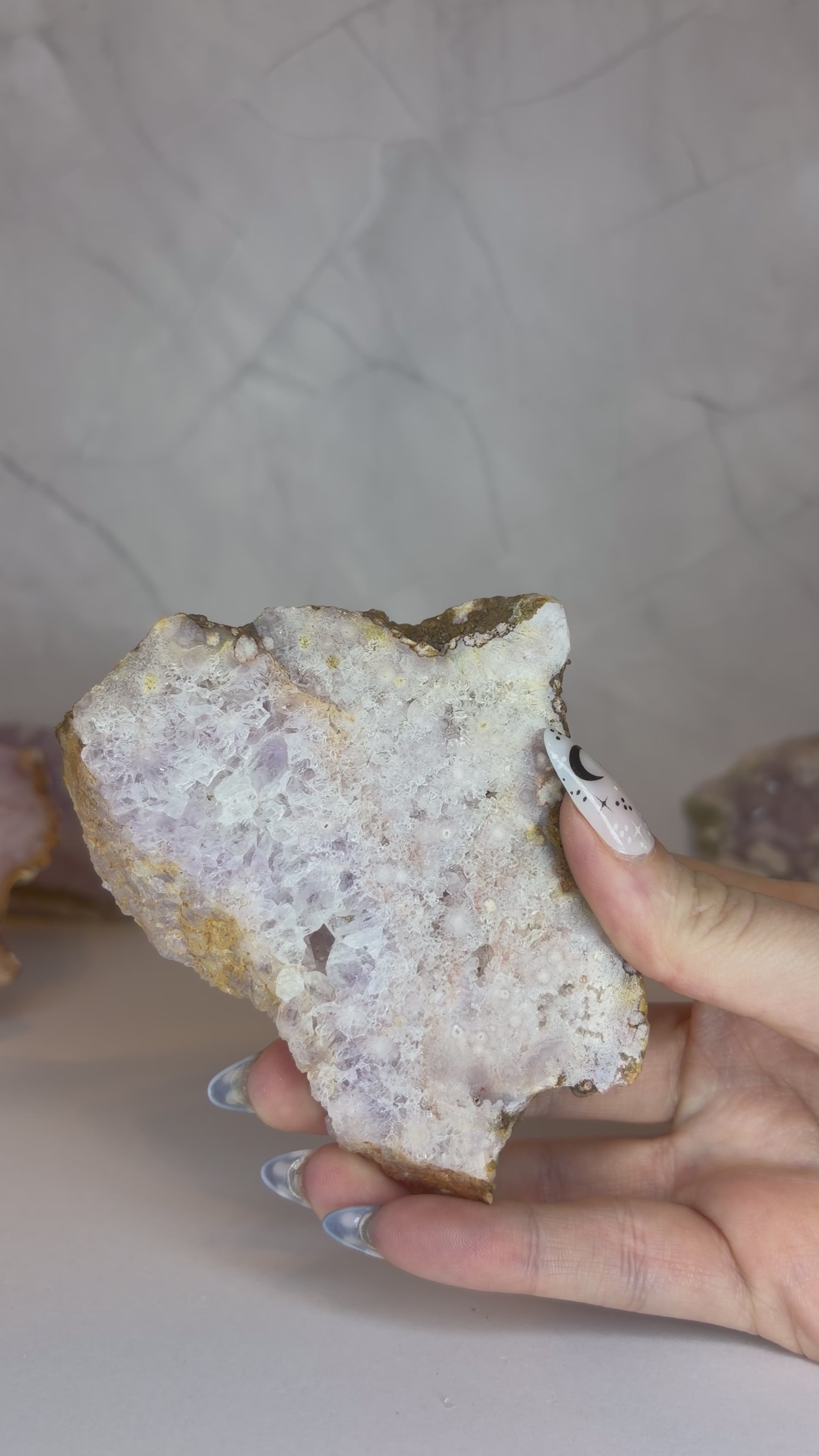 Pink Amethyst Flower Agate Slab - C
