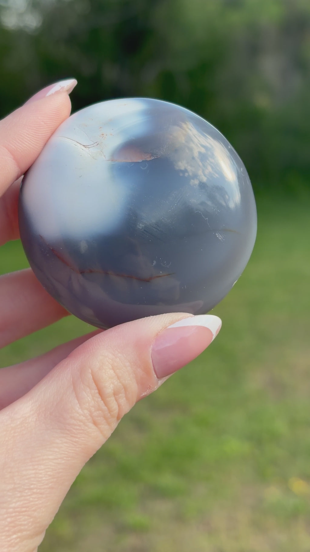 Orca Agate Palm Stones