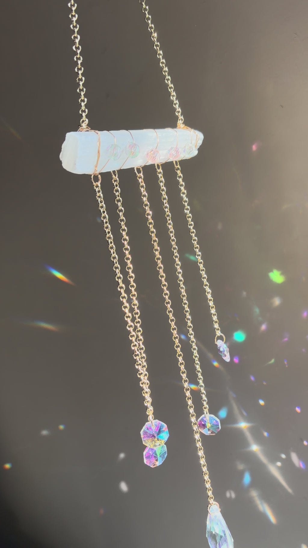 Selenite Sun Catcher - a